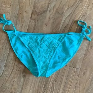 NWOT AE Blue-Green Tie Side Bikini Bottoms
